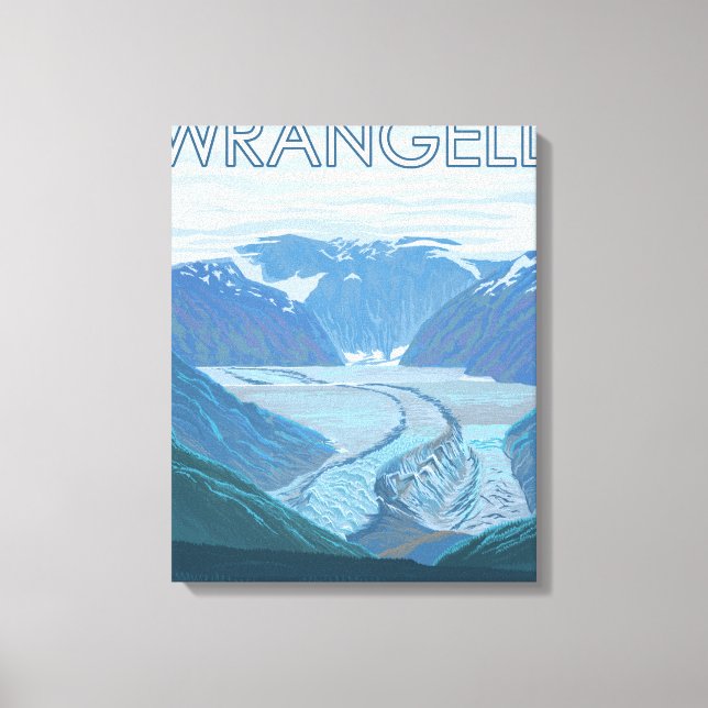 Gletscherszene - Wrangell, Alaska Leinwanddruck (Vorderseite)