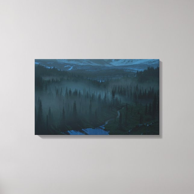 Gletschertal (Mondlicht) Leinwanddruck (Vorderseite)