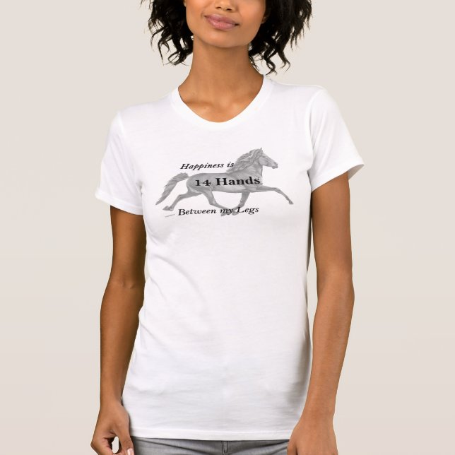Gletta Islandpferd in Flying Pace Glück T-Shirt (Vorderseite)