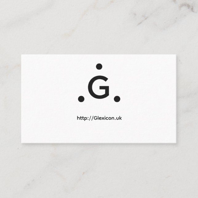 Glexicon UK Visitenkarte (Vorderseite)