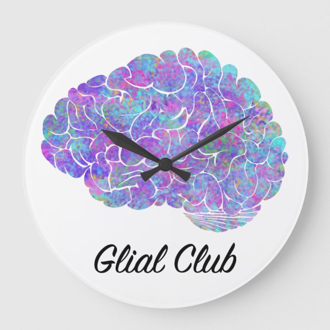 Glial Club Große Wanduhr (Vorderseite)