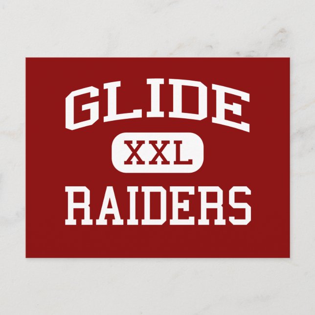 Glide - Raiders - Mittelschule - Glide Oregon Postkarte (Vorderseite)