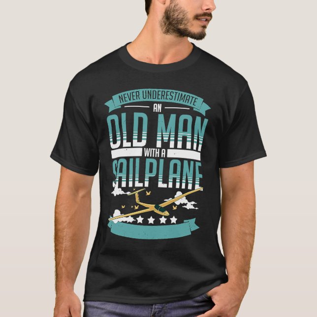 Glider Flugzeug Pilot Segelflugzeug-Ausbildungsflu T-Shirt (Vorderseite)