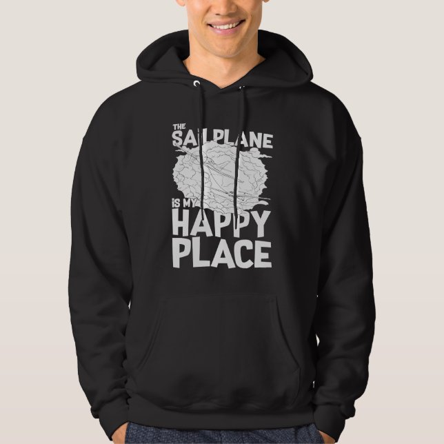 Glider Plane Pilot Flying Sailplane Training Fligh Hoodie (Vorderseite)