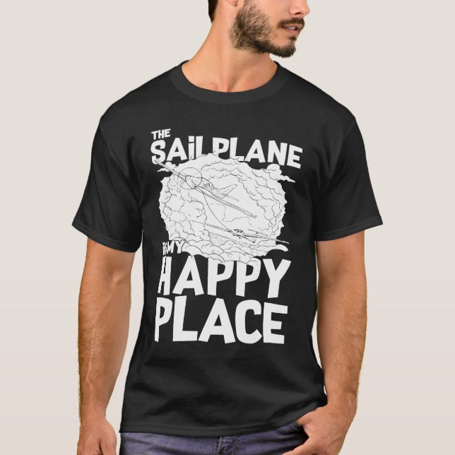 Glider Plane Pilot Flying Sailplane Training Fligh T-Shirt (Vorderseite)