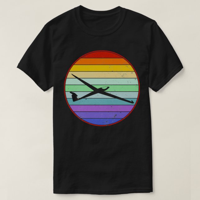 Glider Retro T-Shirt (Design vorne)