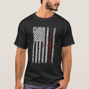 Glider Sailplane Pilot Patriotic Flag Schnell T Sh T-Shirt