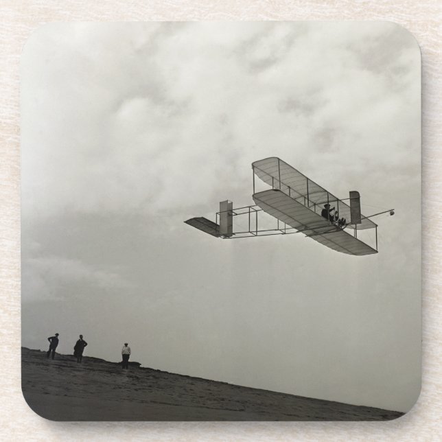 Glider Test Flight Aviation Wright Brothers Getränkeuntersetzer (Vorderseite)