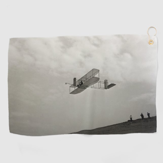 Glider Test Flight Aviation Wright Brothers Golfhandtuch (Horizontal)