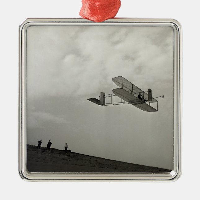 Glider Test Flight Aviation Wright Brothers Ornament Aus Metall (Vorne)