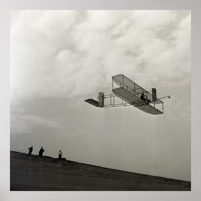 Glider Test Flight Aviation Wright Brothers Poster (Vorne)