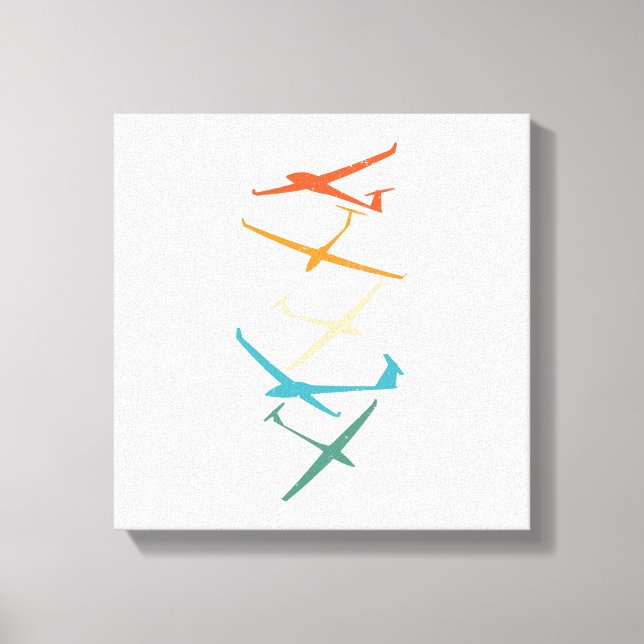 Gliders | Gliderpiloten Thermalquellen in die Höhe Leinwanddruck (Vorderseite)