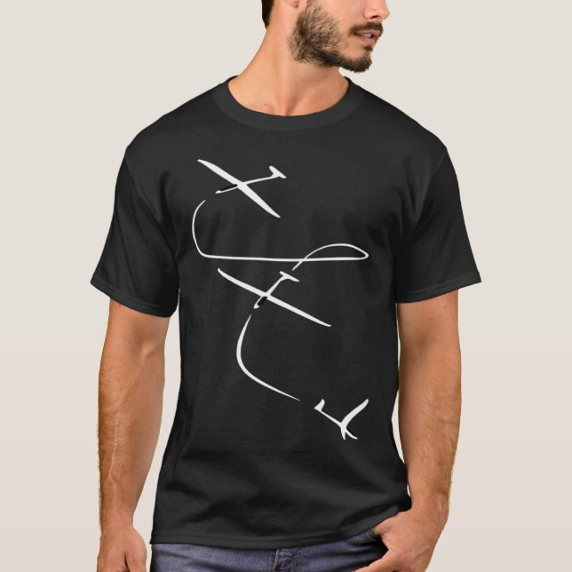 gliding glider flying plane pilot glide soar soari T-Shirt (Vorderseite)