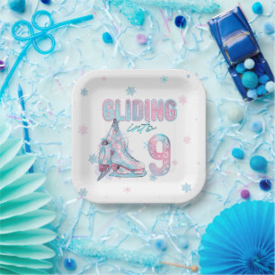 "Gliding into" 9. Skaten Party Pappteller