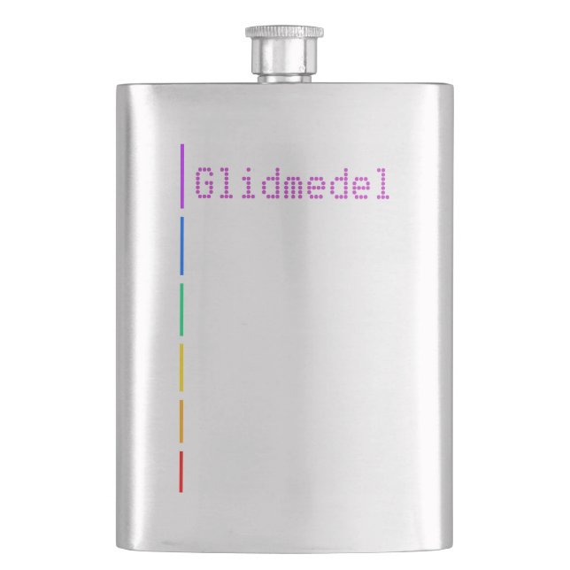 Glidmedel Flachmann (Vorderseite)