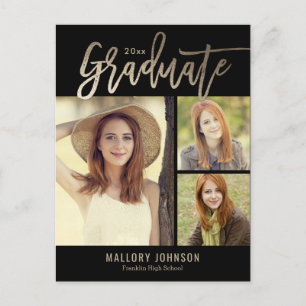 Glimmer bearbeitbarer Abschluss-Postkarte Postkarte