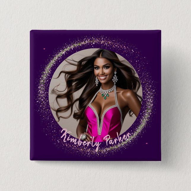 Glimmer-Dust-Pageant-Button Button (Vorderseite)