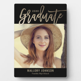 Glimmer-EDITABLE-FARBEN-Abschluss-Plaque Fotoplatte