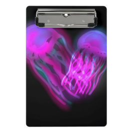 Glimmer Quallen Lila Mini Klemmbrett