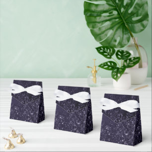 Glimmering Indigo Grunge   Mitternacht Lila Damask Geschenkschachtel