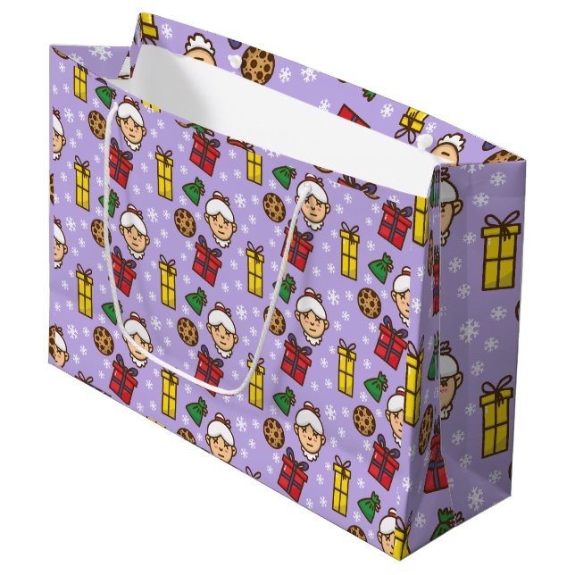 Glimmernde Freude Große Geschenktüte (Vorderseite Schrägansicht)