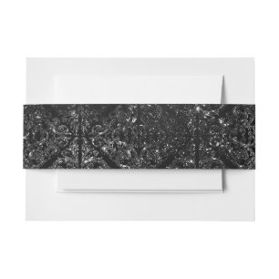 Glimmernder Onyx-Grunge Silberner schwarzer Dama Einladungsbanderole
