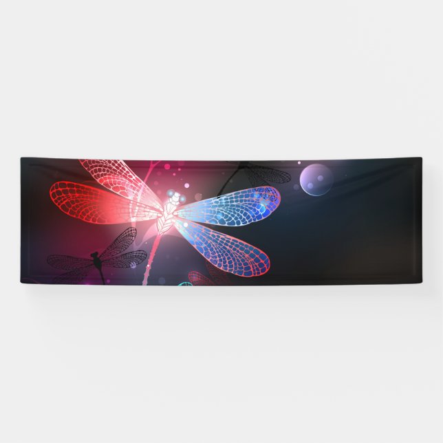 Glimmerne Rote Libelle Banner (Horizontal)