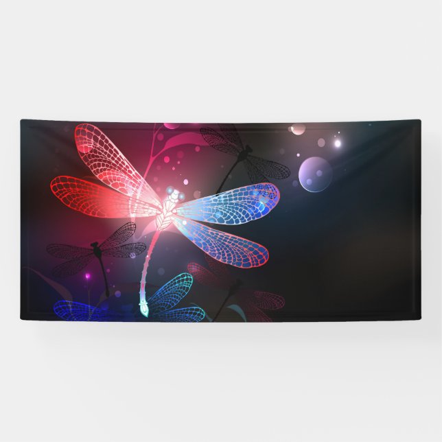 Glimmerne Rote Libelle Banner (Horizontal)