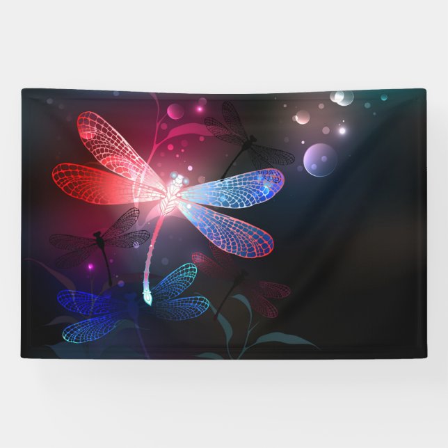 Glimmerne Rote Libelle Banner (Horizontal)