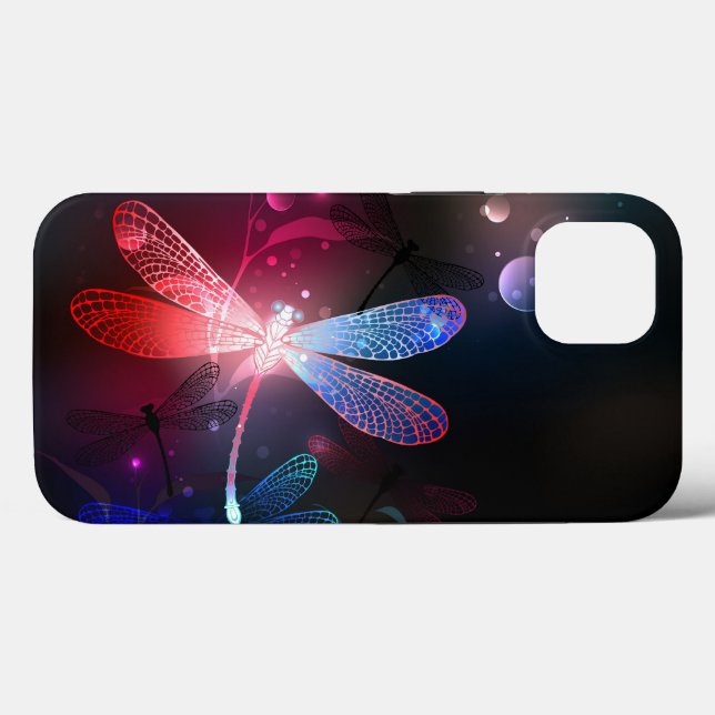 Glimmerne Rote Libelle Case-Mate iPhone Hülle (Rückseite (Horizontal))