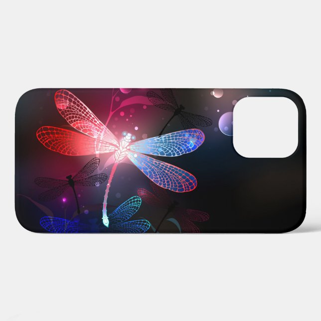 Glimmerne Rote Libelle Case-Mate iPhone Hülle (Rückseite (Horizontal))
