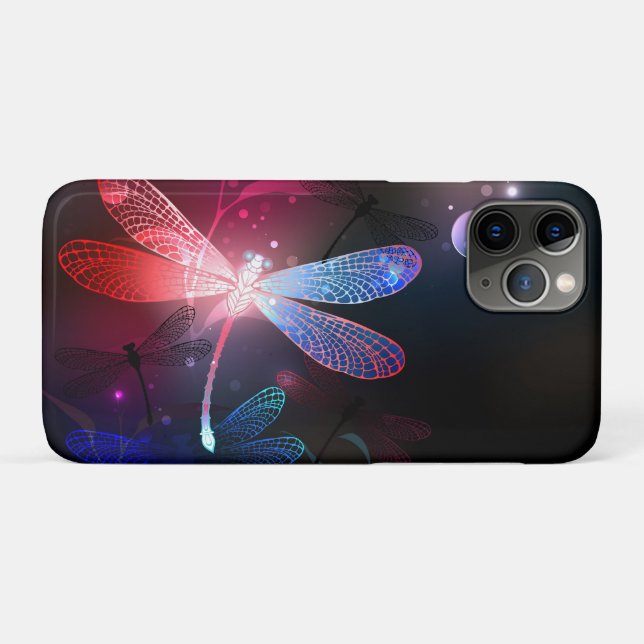 Glimmerne Rote Libelle Case-Mate iPhone Hülle (Rückseite (Horizontal))