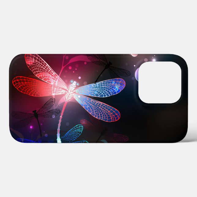 Glimmerne Rote Libelle Case-Mate iPhone Hülle (Rückseite (Horizontal))