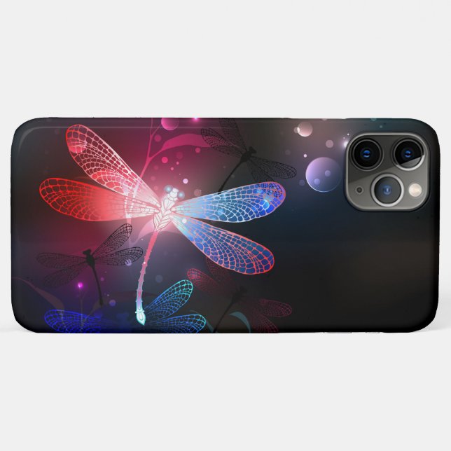 Glimmerne Rote Libelle Case-Mate iPhone Hülle (Rückseite (Horizontal))