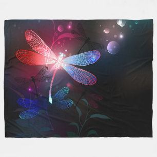 Glimmerne Rote Libelle Fleecedecke