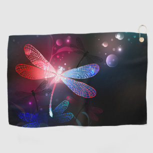 Glimmerne Rote Libelle Golfhandtuch