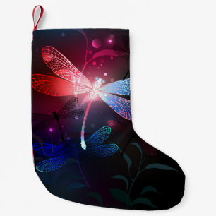 Glimmerne Rote Libelle Kleiner Weihnachtsstrumpf