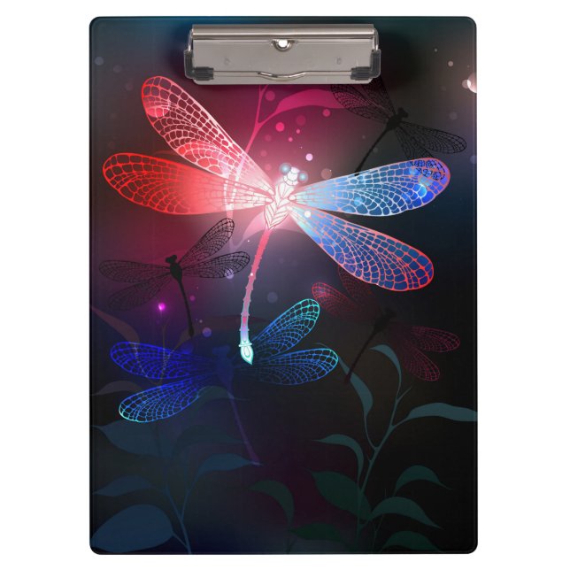 Glimmerne Rote Libelle Klemmbrett (Vorderseite)