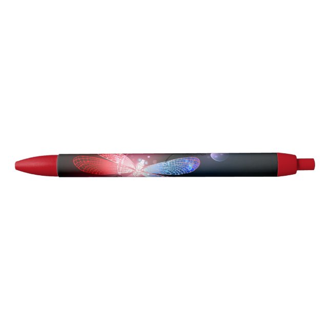 Glimmerne Rote Libelle Kugelschreiber (Vorderseite)