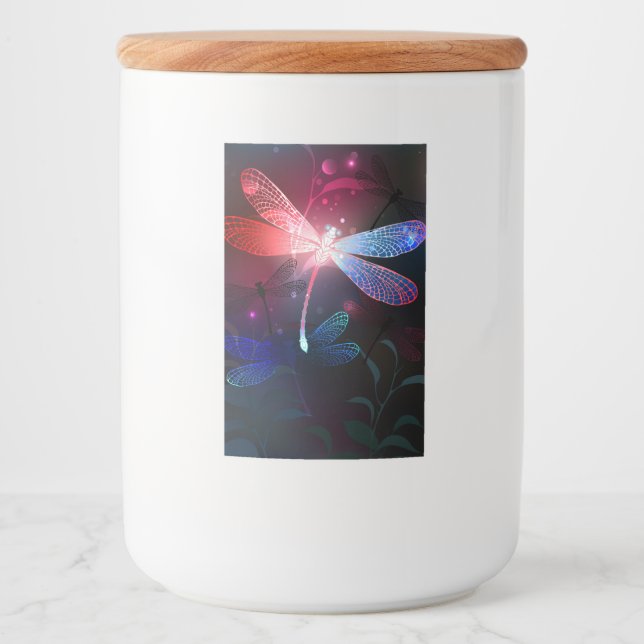 Glimmerne Rote Libelle Lebensmitteletikett (Vorderseite)