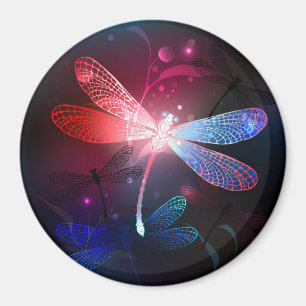 Glimmerne Rote Libelle Magnet