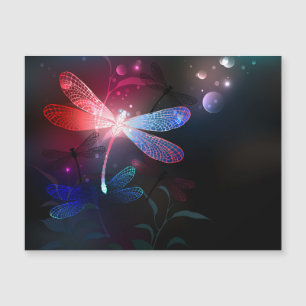 Glimmerne Rote Libelle Magnetkarte