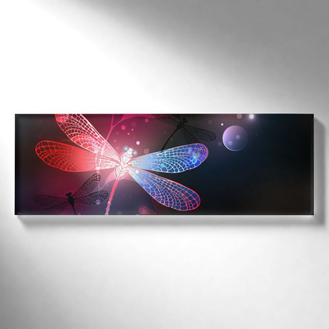 Glimmerne Rote Libelle Namenschild (Vorderseite)