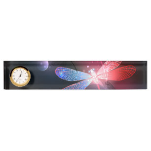 Glimmerne Rote Libelle Namensplakette