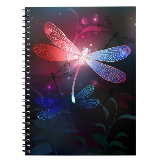 Glimmerne Rote Libelle Notizblock (Vorderseite)