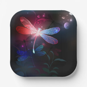 Glimmerne Rote Libelle Pappteller