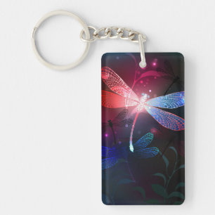 Glimmerne Rote Libelle Schlüsselanhänger