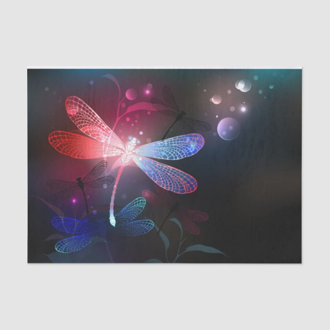 Glimmerne Rote Libelle Seidenpapier (Vorderseite)