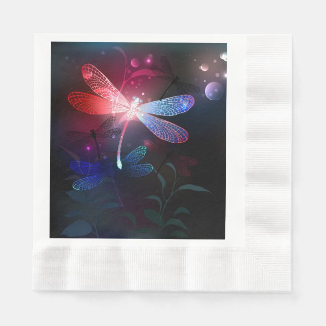 Glimmerne Rote Libelle Serviette (Vorderseite)