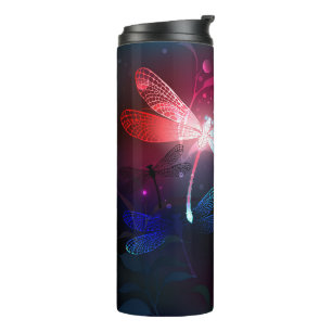 Glimmerne Rote Libelle Thermosbecher